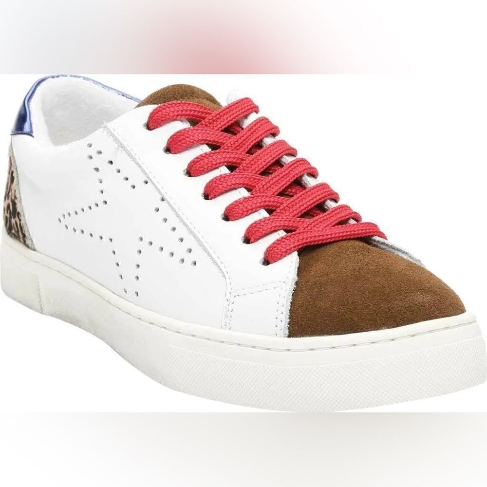 Steve Madden Rezume leather calf hair cheetah print sneakers